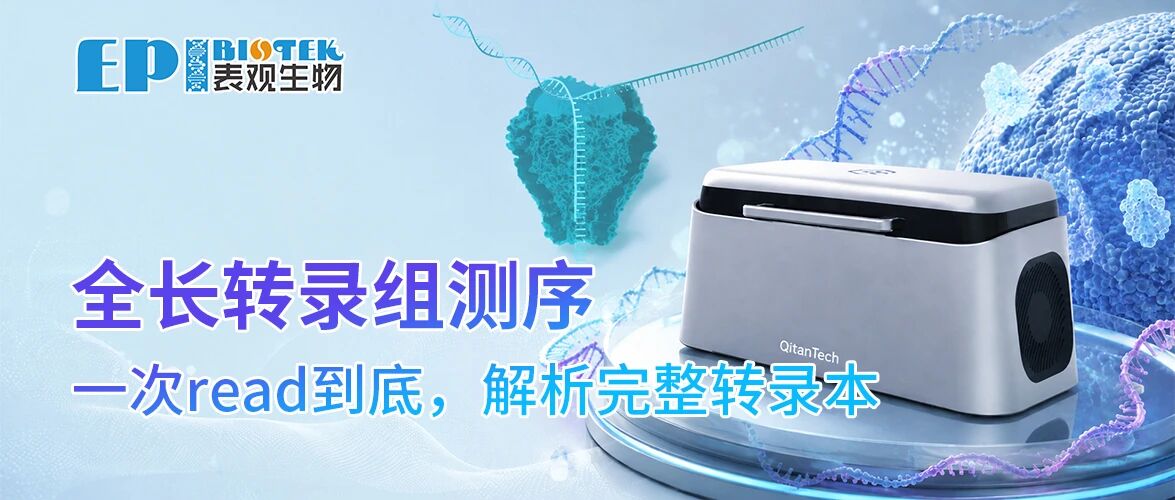     传统的二代短读长测序依赖片段拼接，往往停留在基因表达差异层面，面对复杂剪接异构体时容易丢失完整结构信息。而三代全长转录组测序则能以长读长贯穿完整转录本，更准确地解析可变剪接、新生转录本和poly(A)尾等关键特征。

    表观生物引进齐碳科技QPinnacle 2高通量纳米孔测序平台，我们依托该平台推出全长转录组测序服务（ISO-seq），围绕转录本定量、新生转录本预测、可变剪接、poly(A)尾及功能多样性等维度开展系统分析，助力研究者从基因表达表象深入转录调控机制，充分挖掘样本中的功能信息。
